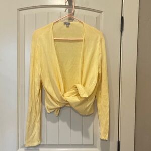 J. Jill Soft Yellow Knit Sweater